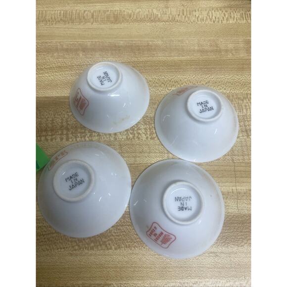 Japanese House of Koshu Set Of 4 White Sake Cups Bone China - Picture 5 of 7